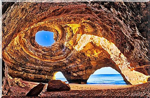 Benagil beach in the Algarve