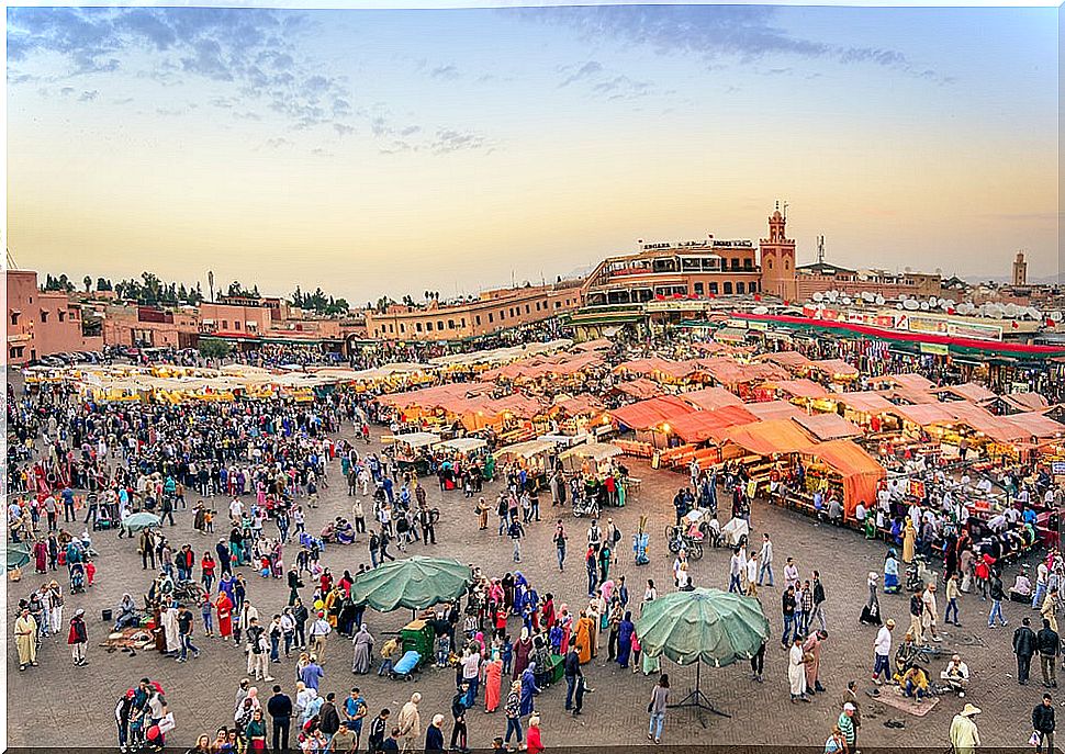 Jemaa el Fna square in Marrakech