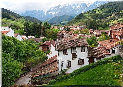 Landscape in Potes in Cantabria