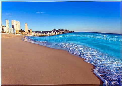 Poniente beach in Benidorm