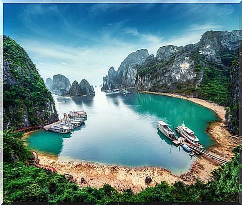 Ha long bay in Vietnam, place for a cheap vacation