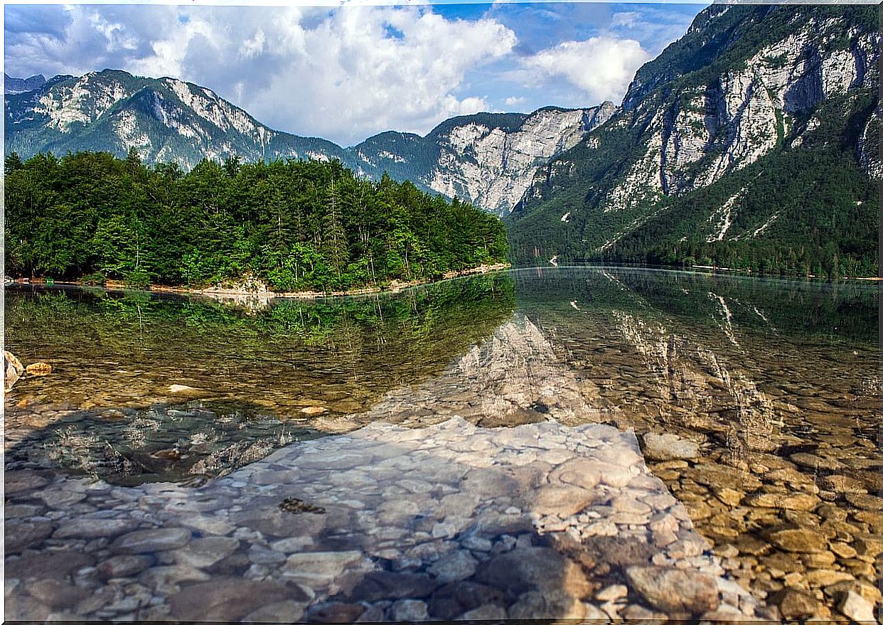 Lake Bohijn, one of Slovenia's natural attractions