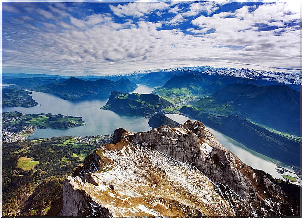 View from Mount Pilatus in Switzerland