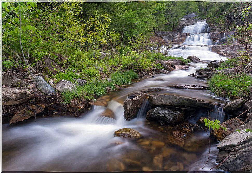 Kent Falls on a route through New England