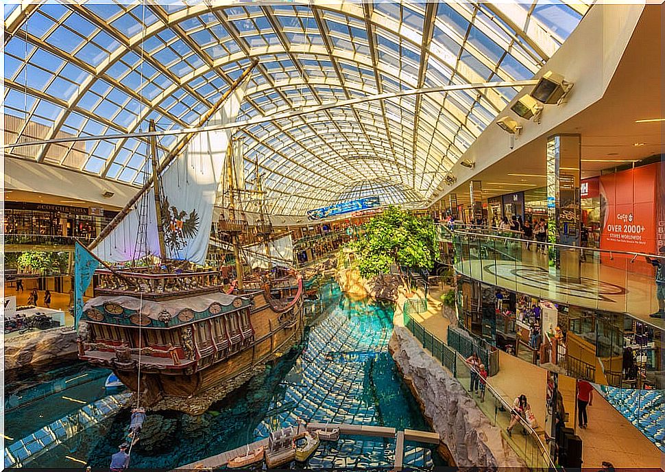 Interior of the West Edmonton Mall in one of the Canadian cities