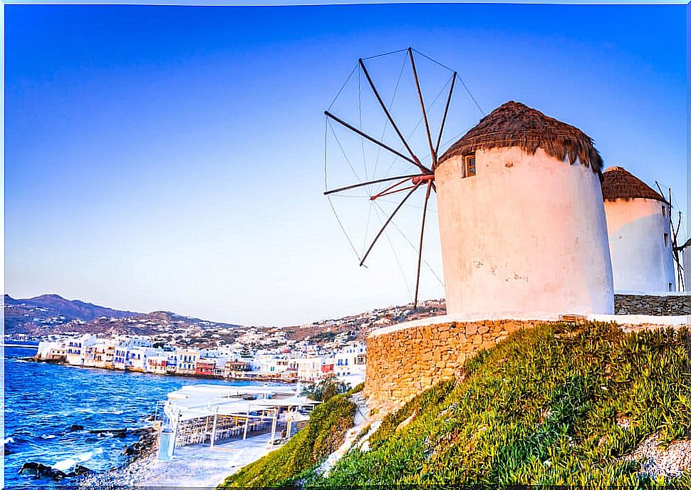 Mykonos in the Greek islands