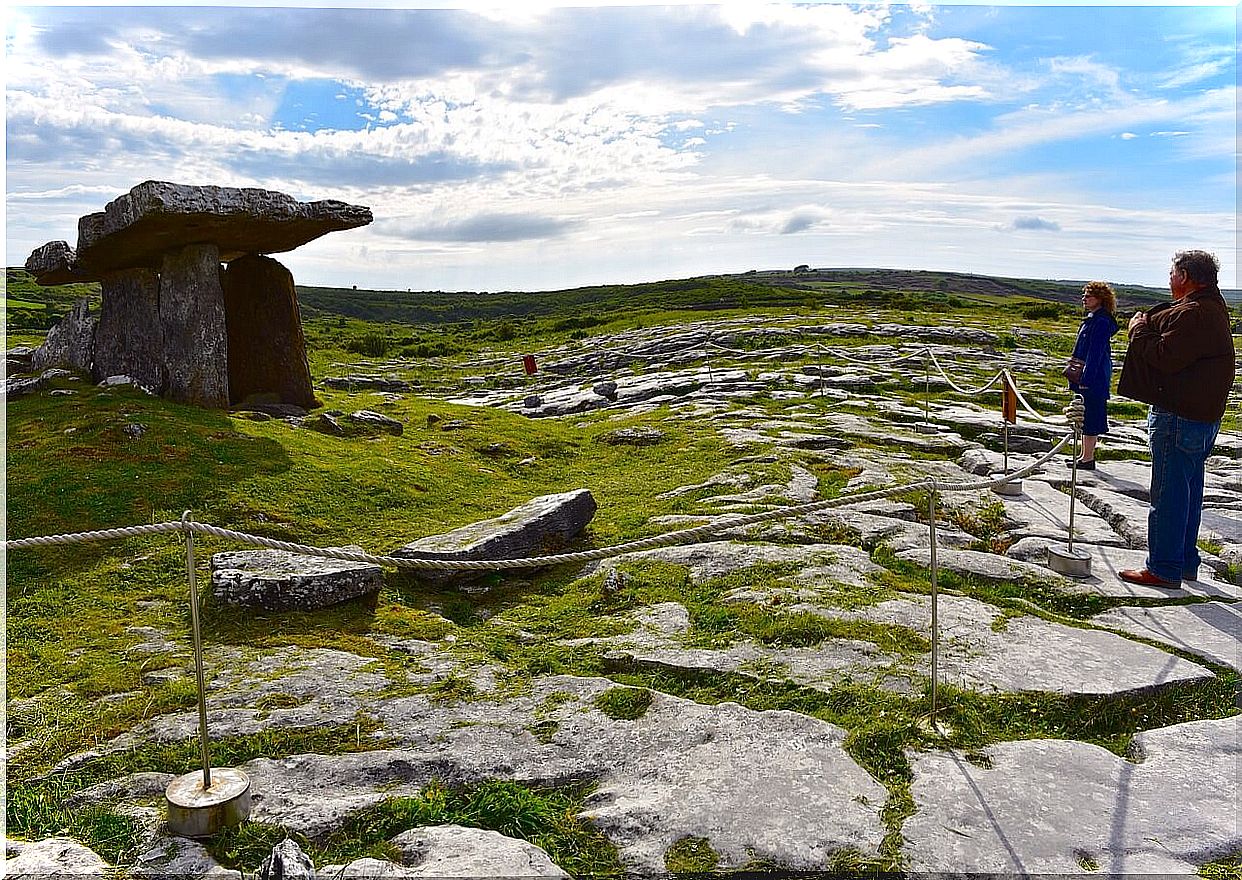 Visitors at the monument