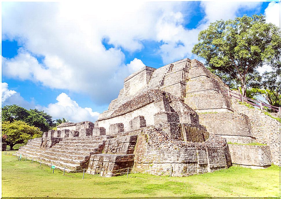 Altún Ha pyramid in Belize