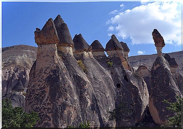 Rock formations in Cappadocia