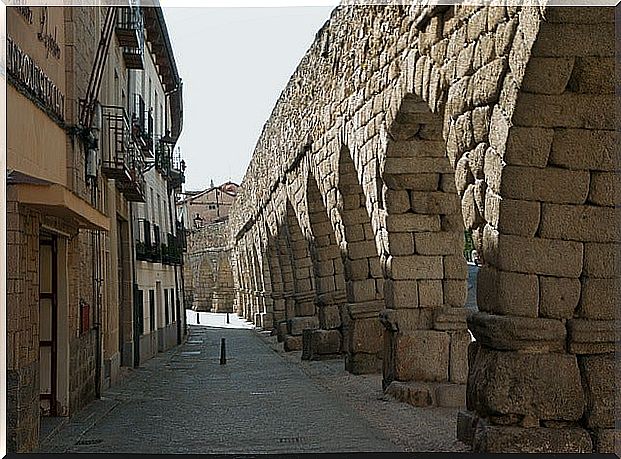 Arches of the Roman aqueduct of Segovia