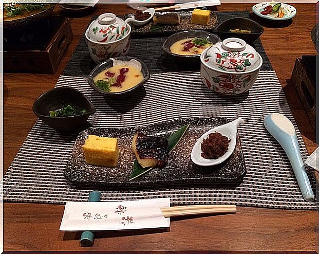 Traditional Japanese breakfast