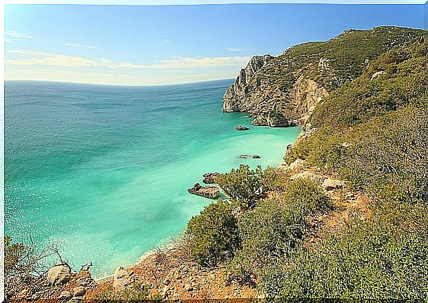 Portugal map: view of the Sesimbra coast