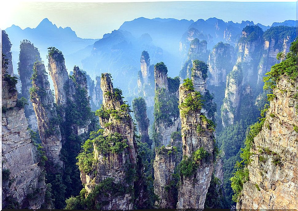 Zhangiajie, one of the natural spaces in China