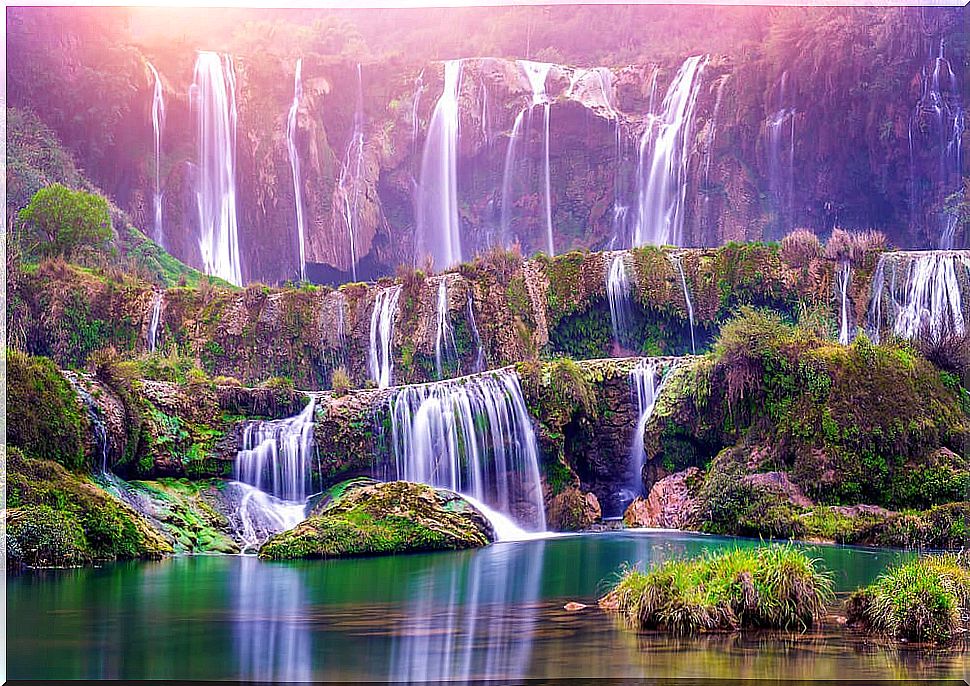 Dejiulong waterfalls, one of the most beautiful natural areas in China