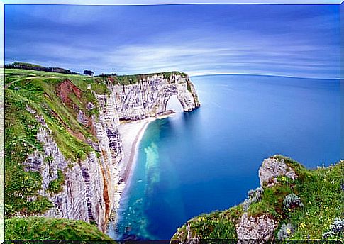 Cliffs of Etretat in Normandy