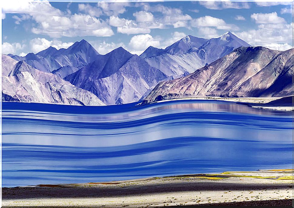 View of Pangong Tso Lake