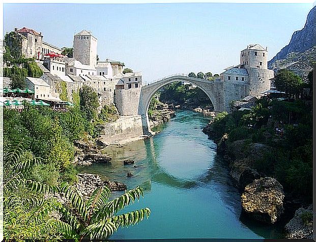 The Mostar Bridge, a symbol of unity