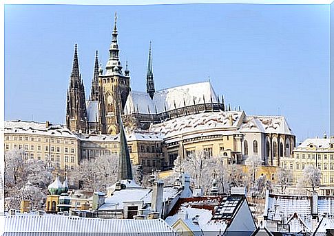 Prague Castle in winter