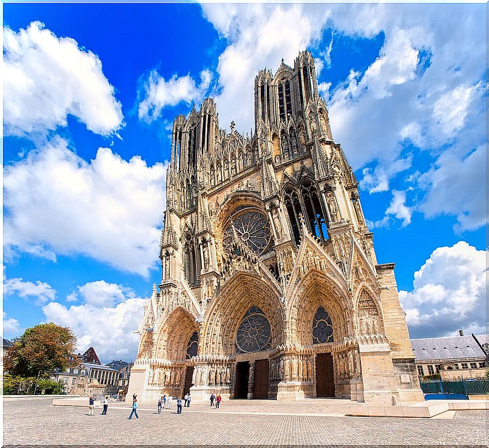 Reims cathedral, one of the gothic jewels in France