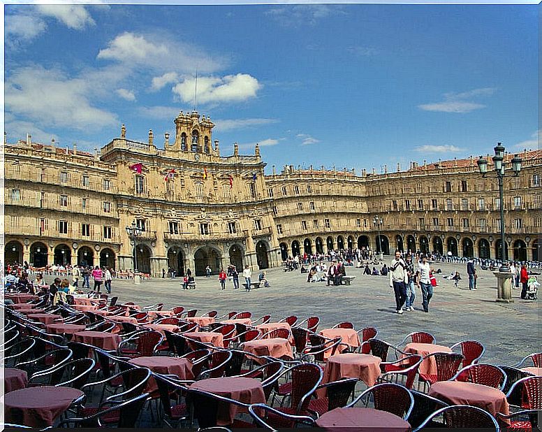 Plaza Mayor in the city of Salamanca.