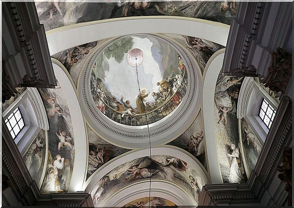 View of the Goya frescoes