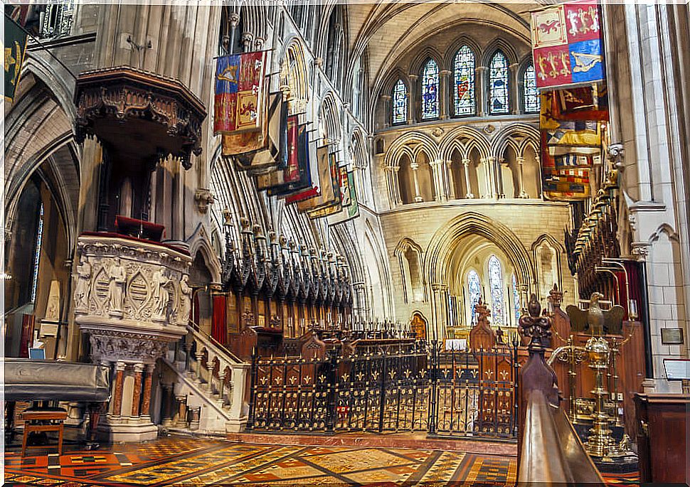 Interior of St. Patrick's Cathedral in Dublin