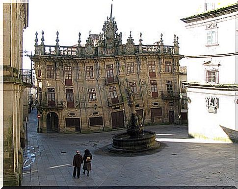 Platerias Square in Santiago de Compostela