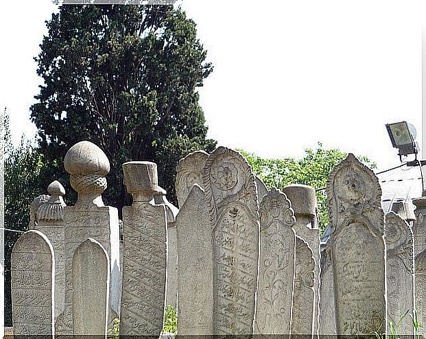 Eyüp cemetery tombs in Istanbul