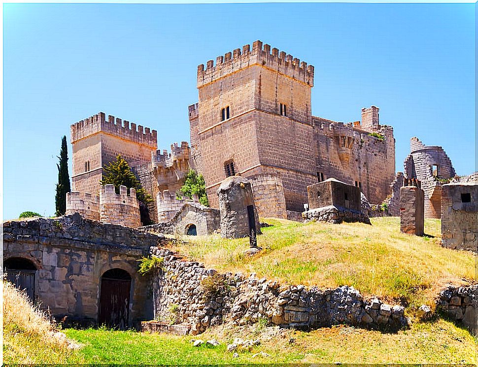 Castle of Ampudia, one of the towns in the province of Palencia