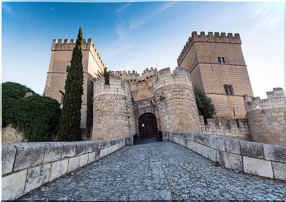 Access to the castle of Ampudia