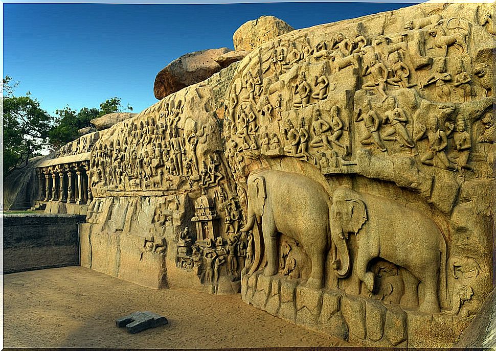 Arjuna's Penance at Mahabalipuram