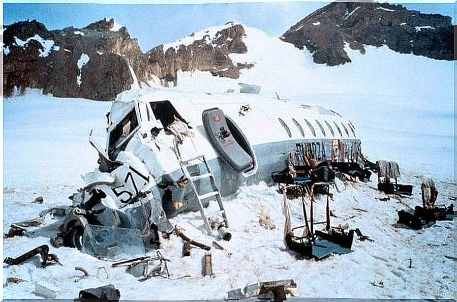 The plane that transported the Uruguayan rugby players.