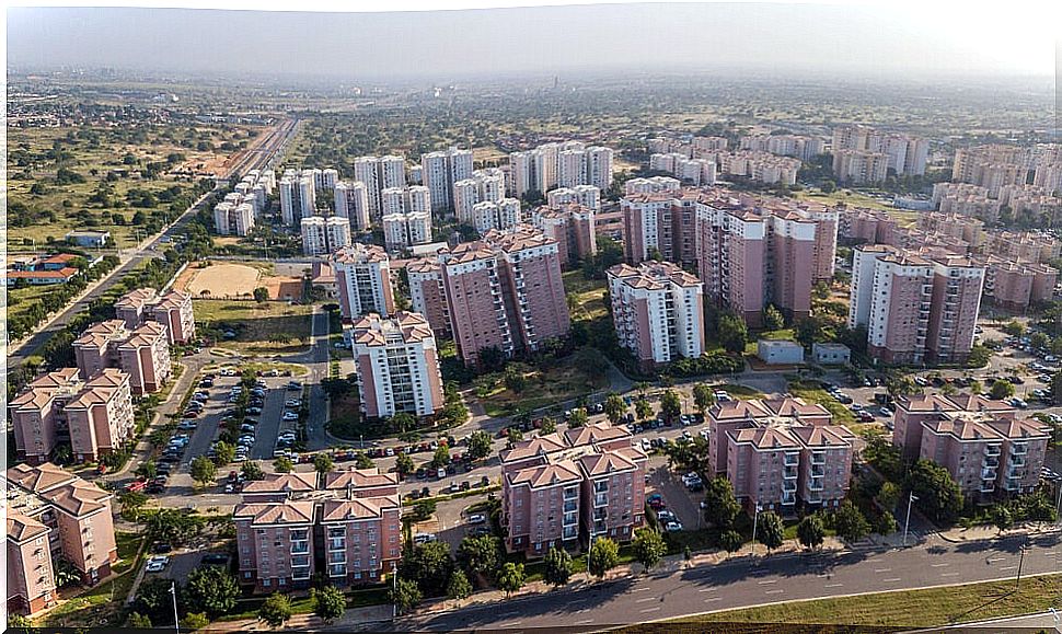 The ghost town of Kilamba in Angola