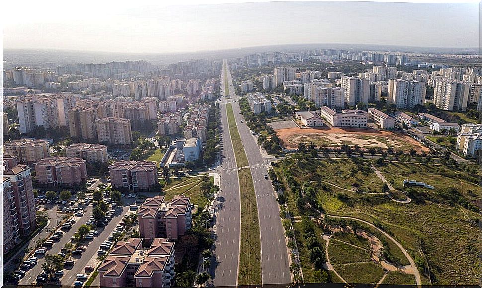 Aerial view of Kilamba