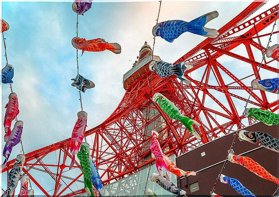 Tokyo Tower decoration for Golden Week.