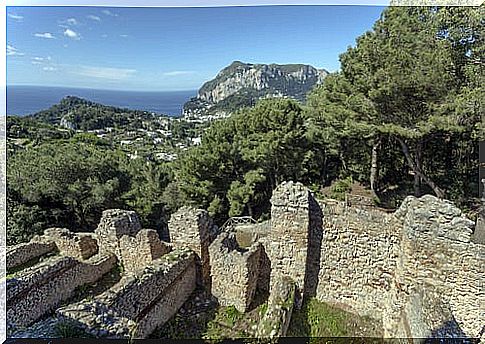 Ruins of Villa Jovis in Capri