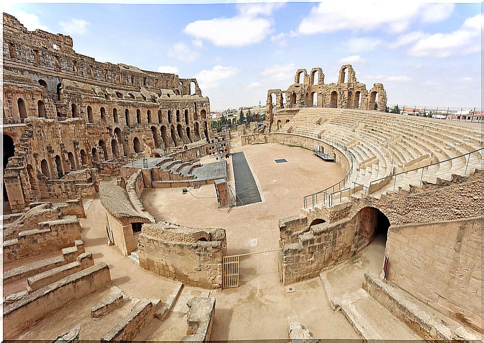 Roman amphitheater of Djem in Tunisia