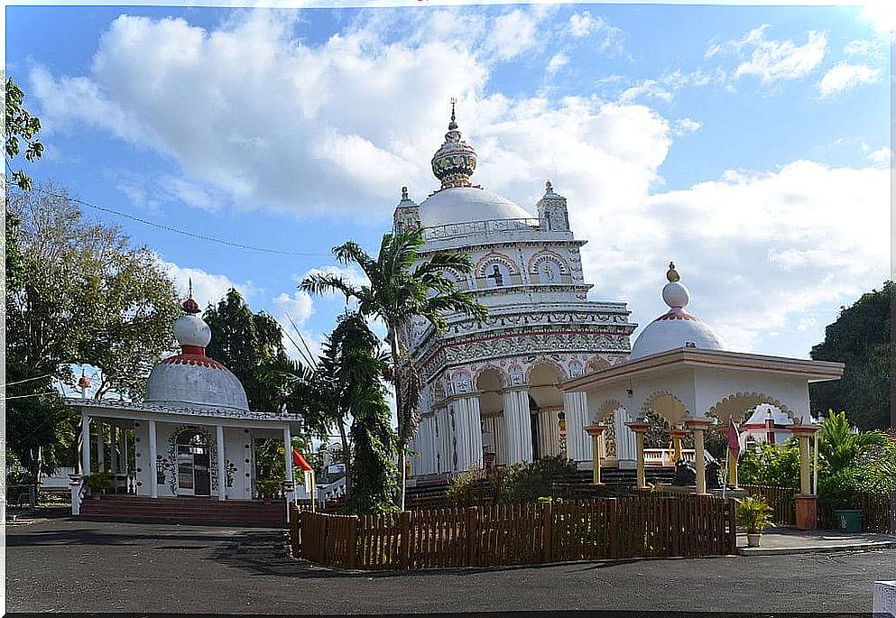 The temple of Triolet, one of the largest in Mauritius