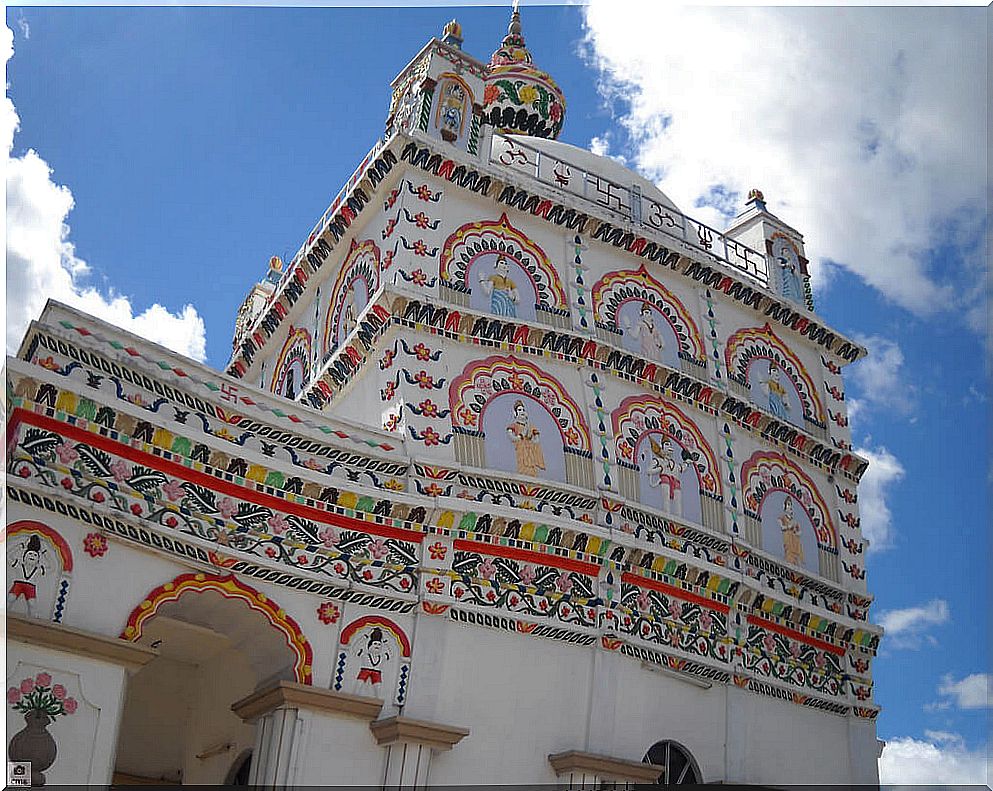 Decorative detail of the temple