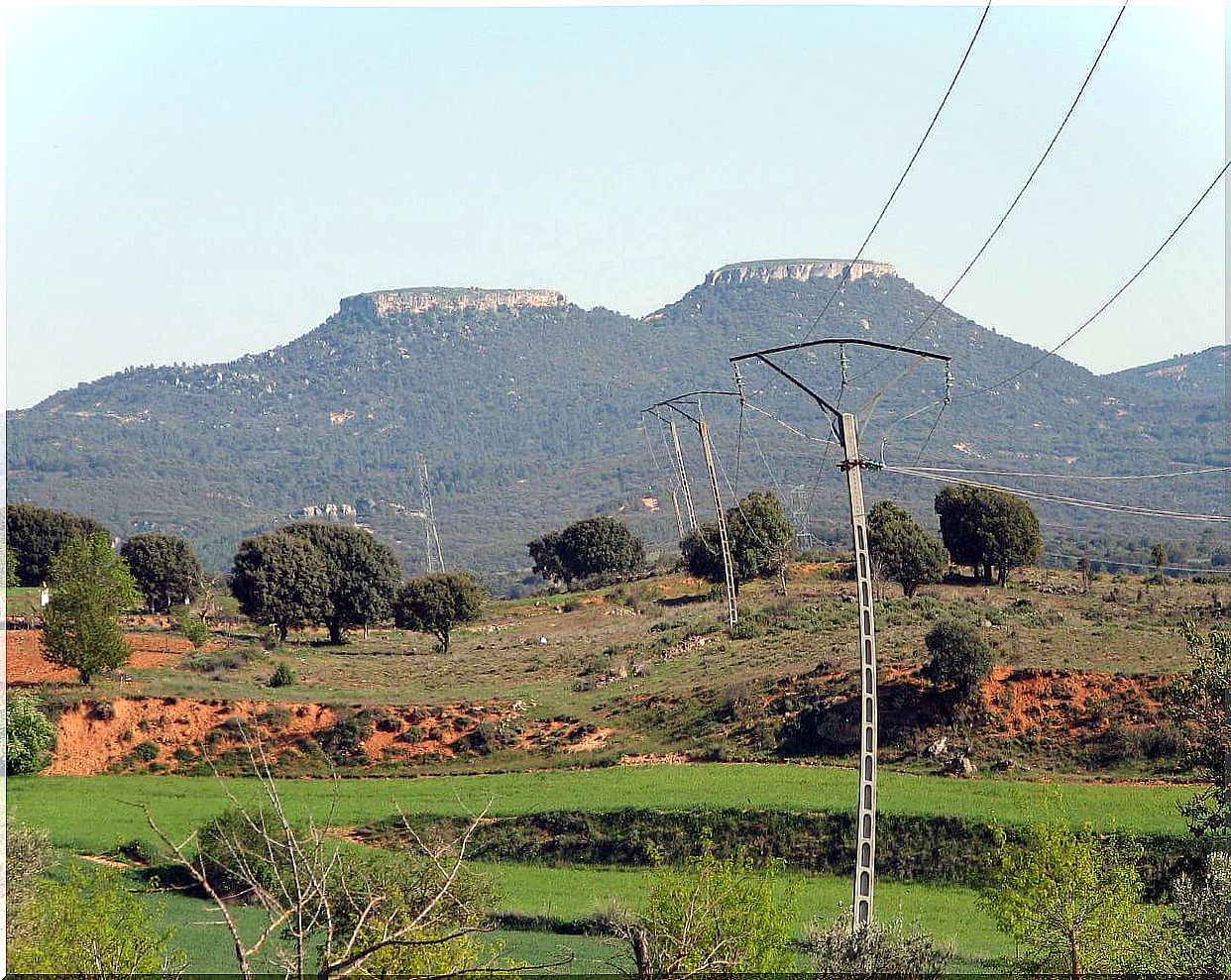 Rural landscape with the Tits of Viana in the background.