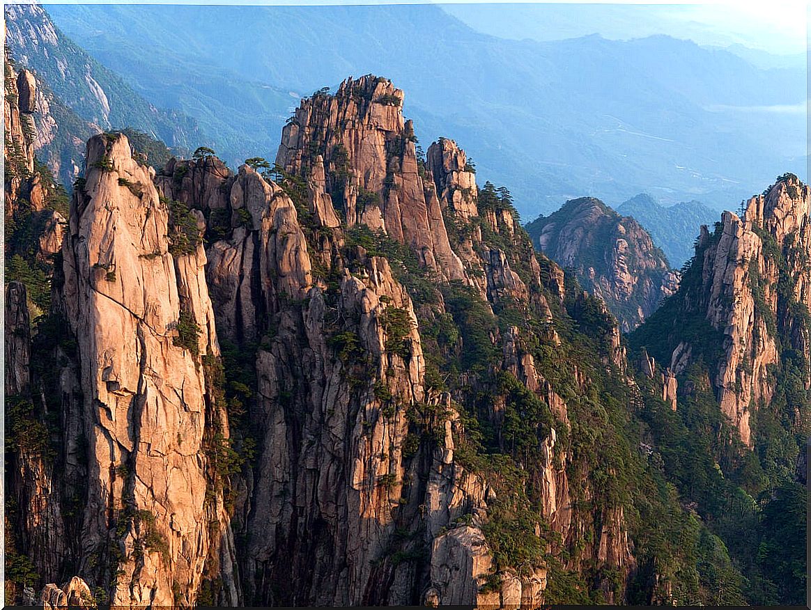 The Yellow Mountain and its set of rocky peaks