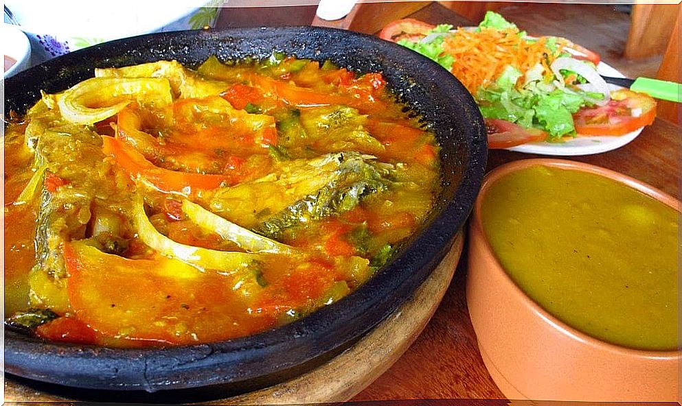 Plate of moqueca de peixe