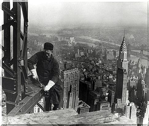 Worker at the Empire State Building