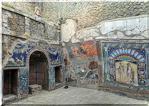 Mosaic of Neptune and Amphitre in Herculaneum