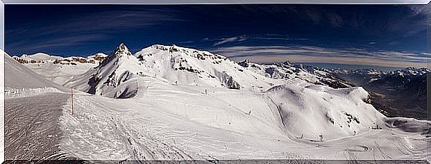 Cras montana ski resort in Switzerland