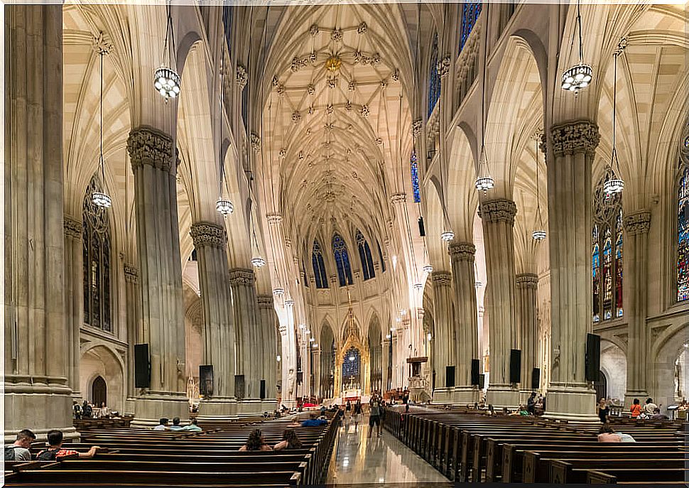 Interior of St. Patrick's Cathedral in New York