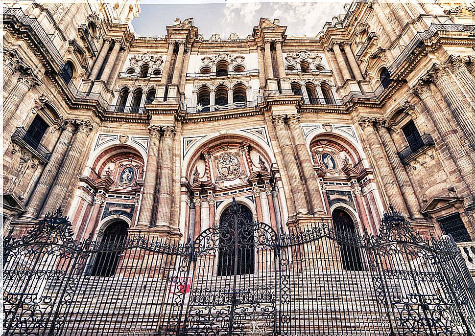 Facade of the cathedral of Malaga