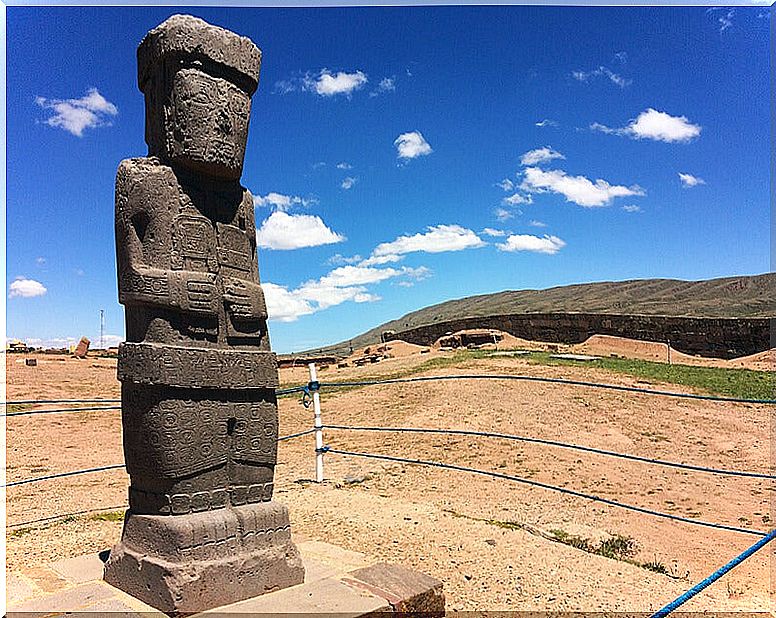 Monolith in the city of Tahuanaco