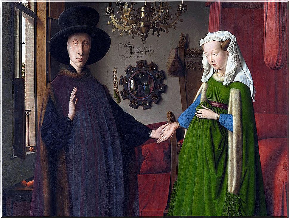 Portrait of the Arnolfini couple by Van Eyckd